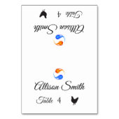 Hochzeitsstiftung Platzkarten-Geflügel-Symbol - Zw Tischnummer (Vorderseite)