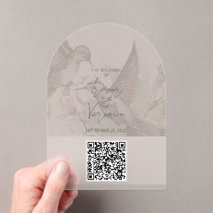 Hochzeitsstiftung QR Code Hummingbird Einladung