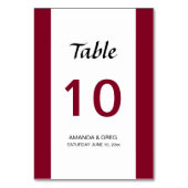 Hochzeitsstiftung Tischnummer (Rückseite)