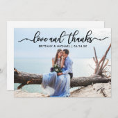 Hochzeitsstiftung und moderne Liebe Dankeskarte (Vorne/Hinten)