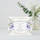 Hochzeitsstiftung | Violet Anemone Floral Einladung (Stehend Vorderseite)