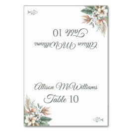 Hochzeitsstil Platzkarte-Tropical Elegance-Fish Tischnummer