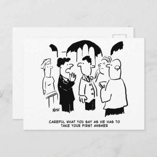 Hochzeitsstimmen - Erste Antwort auf Postkarte (Vorne/Hinten)