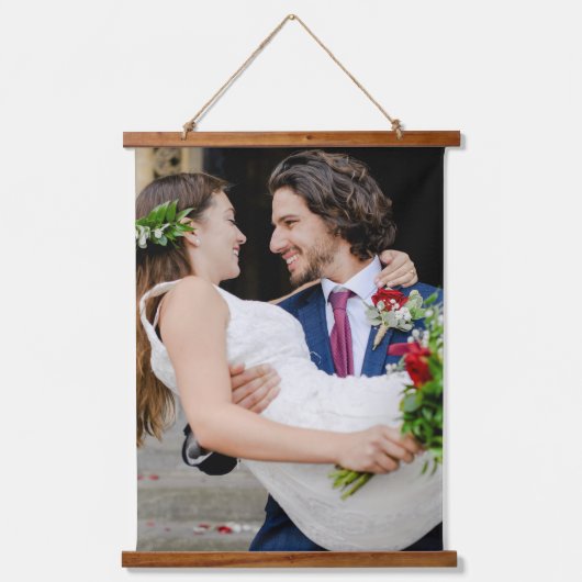 Hochzeitsstimmen Jubiläum 2 Foto Grüne Wandteppich Mit Holzrahmen (Vorderseite)