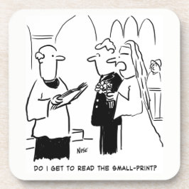 Hochzeitsstimmen kleine Druckschrift Vicar und Bra Getränkeuntersetzer