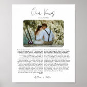 Hochzeitsstimmen mit Foto-Jubiläumsgeschenk Poster (Vorne)