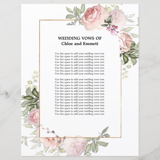 Hochzeitsstimmen Rosa Rose (Vorderseite)