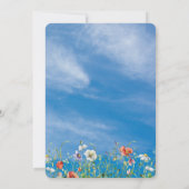 Hochzeitsstimmung bei Wildblumen im Sommer Einladung (Rückseite)
