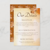 Hochzeitsstimmung im Herbst - Ahornleaf Begleitkarte (Vorne/Hinten)