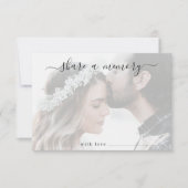Hochzeitsstimmung im Memory-Foto freigeben Dankeskarte (Vorderseite)