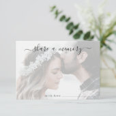 Hochzeitsstimmung im Memory-Foto freigeben Dankeskarte (Stehend Vorderseite)