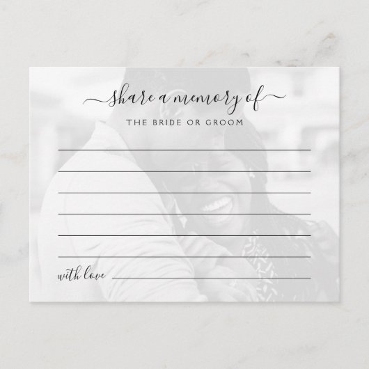 Hochzeitsstimmung im Memory-Foto freigeben Postkarte (Vorderseite)