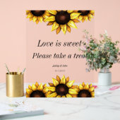 Hochzeitsstimmung ist die süße Sonnenblume Liebe Acrylschild (Hochzeit)