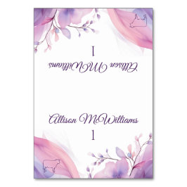 Hochzeitsstipenblüten aus Platzkarte-Fleisch Tischnummer