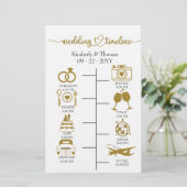 Hochzeitsstipendiaten Icon Chic Script Wedding Sta Briefpapier (Stehend Vorderseite)