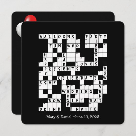 Hochzeitsstipendium Einladung (Vorne/Hinten)