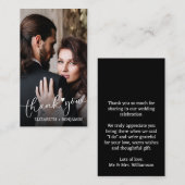 Hochzeitsstipendium Foto Vielen Dank Mitteilungskarte (Vorne/Hinten)