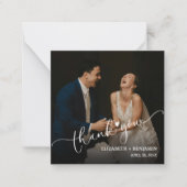 Hochzeitsstipendium Foto Vielen Dank Mitteilungskarte (Vorderseite)