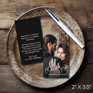 Hochzeitsstipendium Foto Vielen Dank Mitteilungskarte