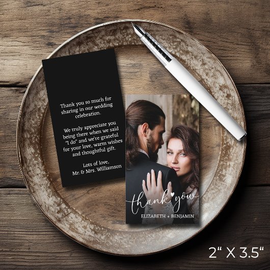 Hochzeitsstipendium Foto Vielen Dank Mitteilungskarte