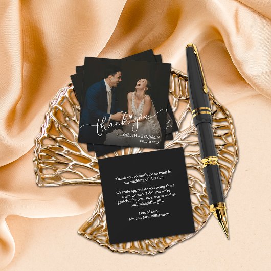 Hochzeitsstipendium Foto Vielen Dank Mitteilungskarte