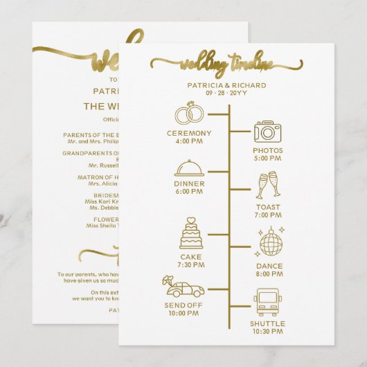 Hochzeitsstipenprogramm für Icon Chic Dankeskarte (Vorne/Hinten)