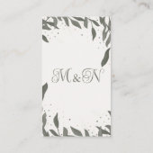 Hochzeitsstipps Blätter, einfach kleine, inspirier Begleitkarte (Rückseite)