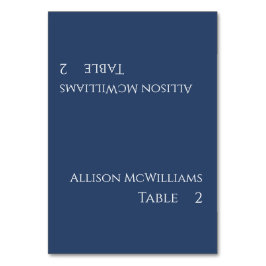 Hochzeitsstipps - Dunkelblau und Weiß Tischnummer