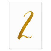 Hochzeitsstipps (Imitate-Goldfolie) 2 Tischnummer (Rückseite)