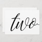 Hochzeitsstipps - Luxe Typografie - Black 2 Einladung (Vorne/Hinten)