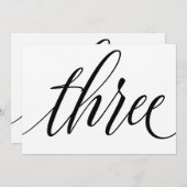 Hochzeitsstipps - Luxe Typografie - Black 3 Einladung (Vorne/Hinten)