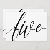 Hochzeitsstipps - Luxe Typografie - Schwarz 5 Einladung (Vorne/Hinten)
