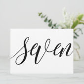 Hochzeitsstipps - Luxe Typografie - Schwarz 7 Einladung (Stehend Vorderseite)