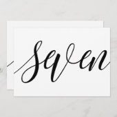 Hochzeitsstipps - Luxe Typografie - Schwarz 7 Einladung (Vorne/Hinten)