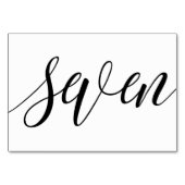 Hochzeitsstipps - Luxe Typografie (Schwarz) 7 Tischnummer (Rückseite)