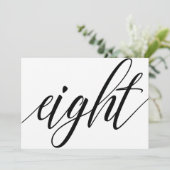 Hochzeitsstipps - Luxe Typografie - Schwarz 8 Einladung (Stehend Vorderseite)