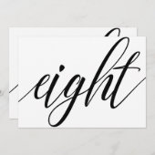 Hochzeitsstipps - Luxe Typografie - Schwarz 8 Einladung (Vorne/Hinten)
