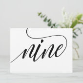 Hochzeitsstipps - Luxe Typografie - Schwarz 9 Einladung (Stehend Vorderseite)