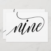 Hochzeitsstipps - Luxe Typografie - Schwarz 9 Einladung (Vorne/Hinten)