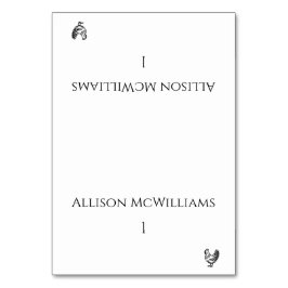 Hochzeitsstipps Platzkarten - Moderne Schwarz und  Tischnummer