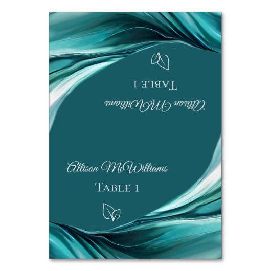 Hochzeitsstipps Platzkarten-Vegetarisches Symbol-G Tischnummer (Vorderseite)