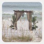 Hochzeitsstrand am Meer - Thema Aufkleber (Vorderseite)