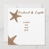 Hochzeitsstrand Einladung (Rückseite)