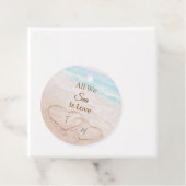 Hochzeitsstrand Herzen Sand Monogrammiert Geschenkanhänger (Beispiel)