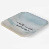 Hochzeitsstrand mit Starfish Pappteller (Gewinkelt)