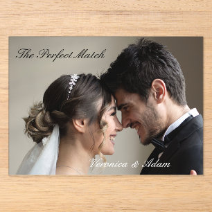 Hochzeitsstreichholzschachtel – Perfect Match Prem Acryleinladungen