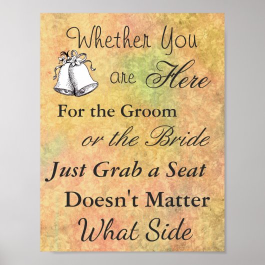 Hochzeitsstühle, Herbstfarben Poster (Vorne)