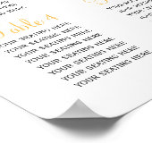 Hochzeitsstühle in gelbgrauem Aquarell Poster (Ecke)