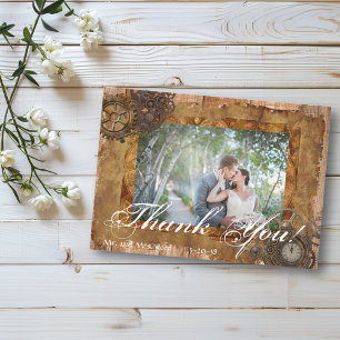 Hochzeitsstumpf Vintage Viktorianische Fotovorlage Dankeskarte