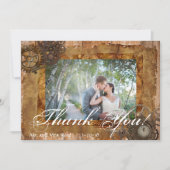 Hochzeitsstumpf Vintage Viktorianische Fotovorlage Dankeskarte (Vorderseite)